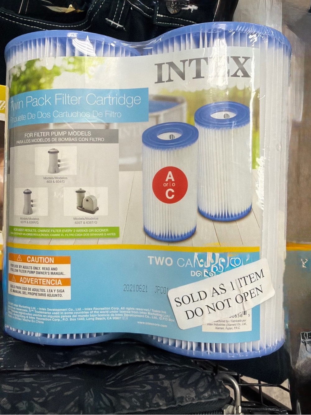 Intex Blue Twin Pack Filter Cartridge - Replacement Pool Cartridge (Blue)